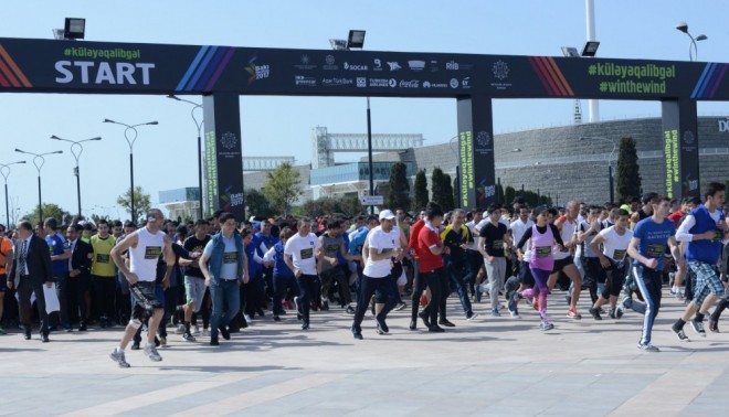 Arzu və Leyla Əliyeva "Bakı Marafonu 2017"-də iştirak edib - fotolar