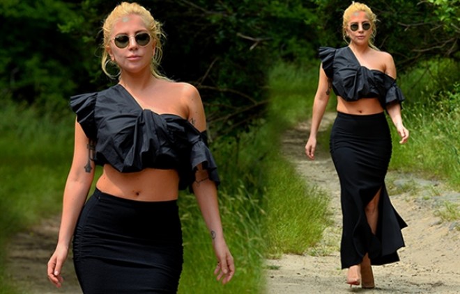 Ledi Qaqanın zərif görüntüsü - fotolar