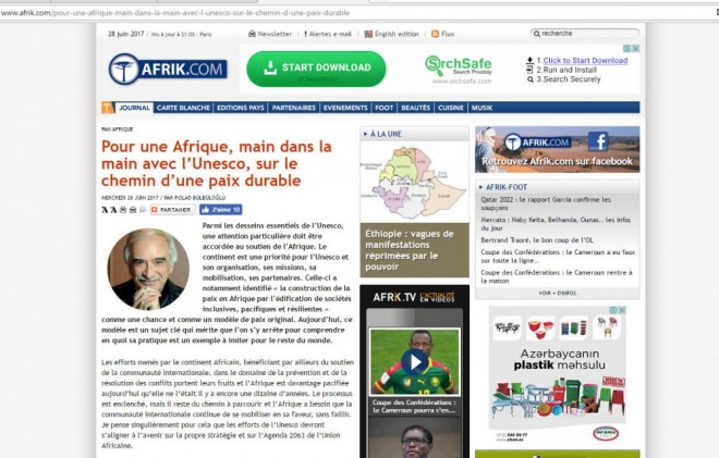 Polad Bülbüloğlu UNESCO ilə əl-ələ Afrika naminə davamlı sülh yolunda