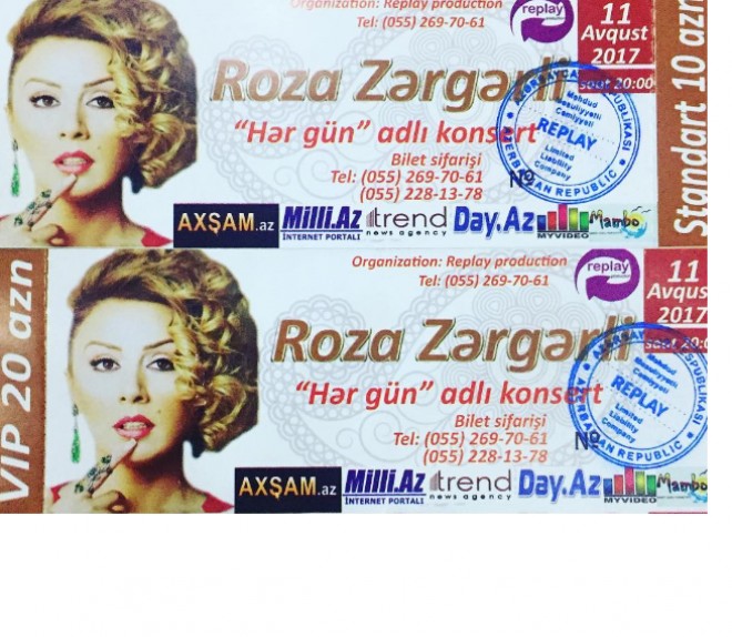 Rozanın konsert biletləri satışa buraxıldı