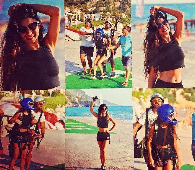 Aysel Əlizadə paraşütlə yüksəklikdən tullandı - foto