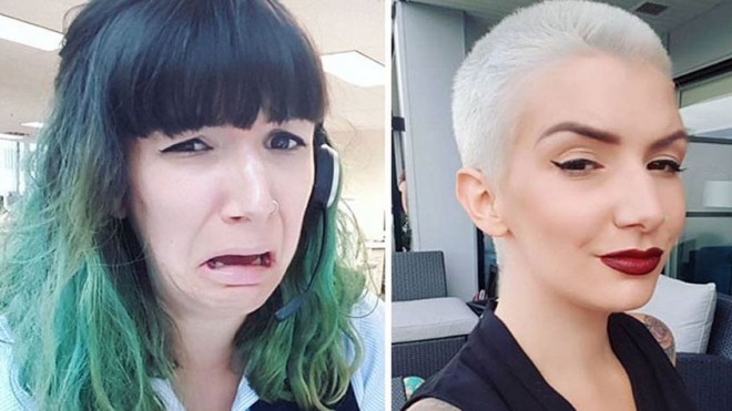 Saç kəsimi ilə tamamilə dəyişən xanımlar - foto