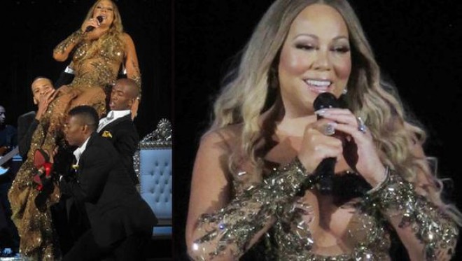 Kökəldiyi üçün rəqasslar Merayı qaldırmaqda çətinlik çəkdi - foto