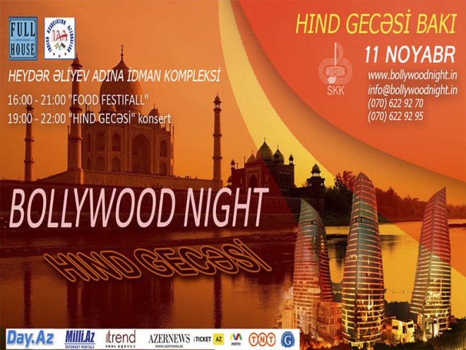 Bakıda "Bollywood Night" bayramı keçiriləcək