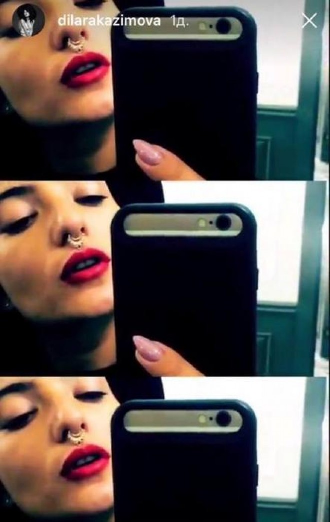 Dilarə burnuna pirsinq taxdı - foto