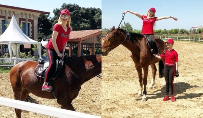 Məleykə Əsədova atını mindi