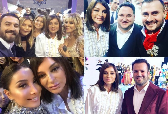 Mehriban Əliyeva sənət adamları ilə&nbsp;- foto