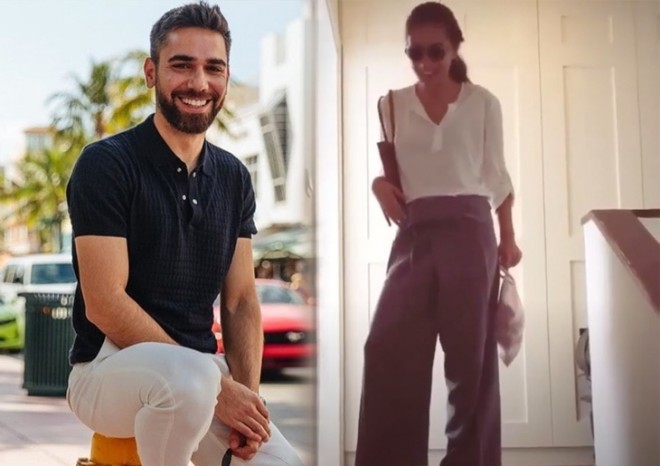 Aktrisa ərinin şalvarını geyindi - video