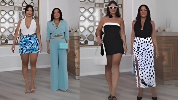 Dəbdəbəli paltarla ana-bala şousu - VİDEO